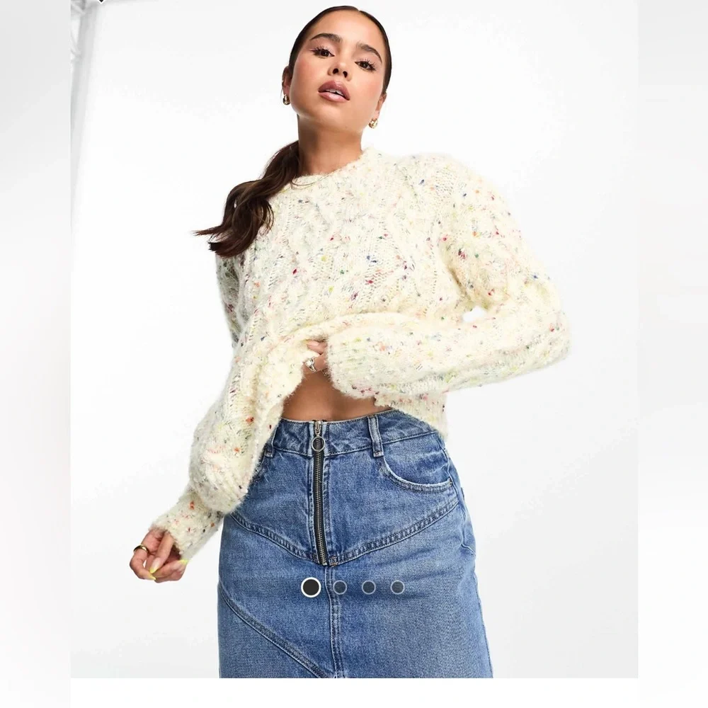 NWT ASOS QED London Cable Knit Sweater - Picture 5 of 5